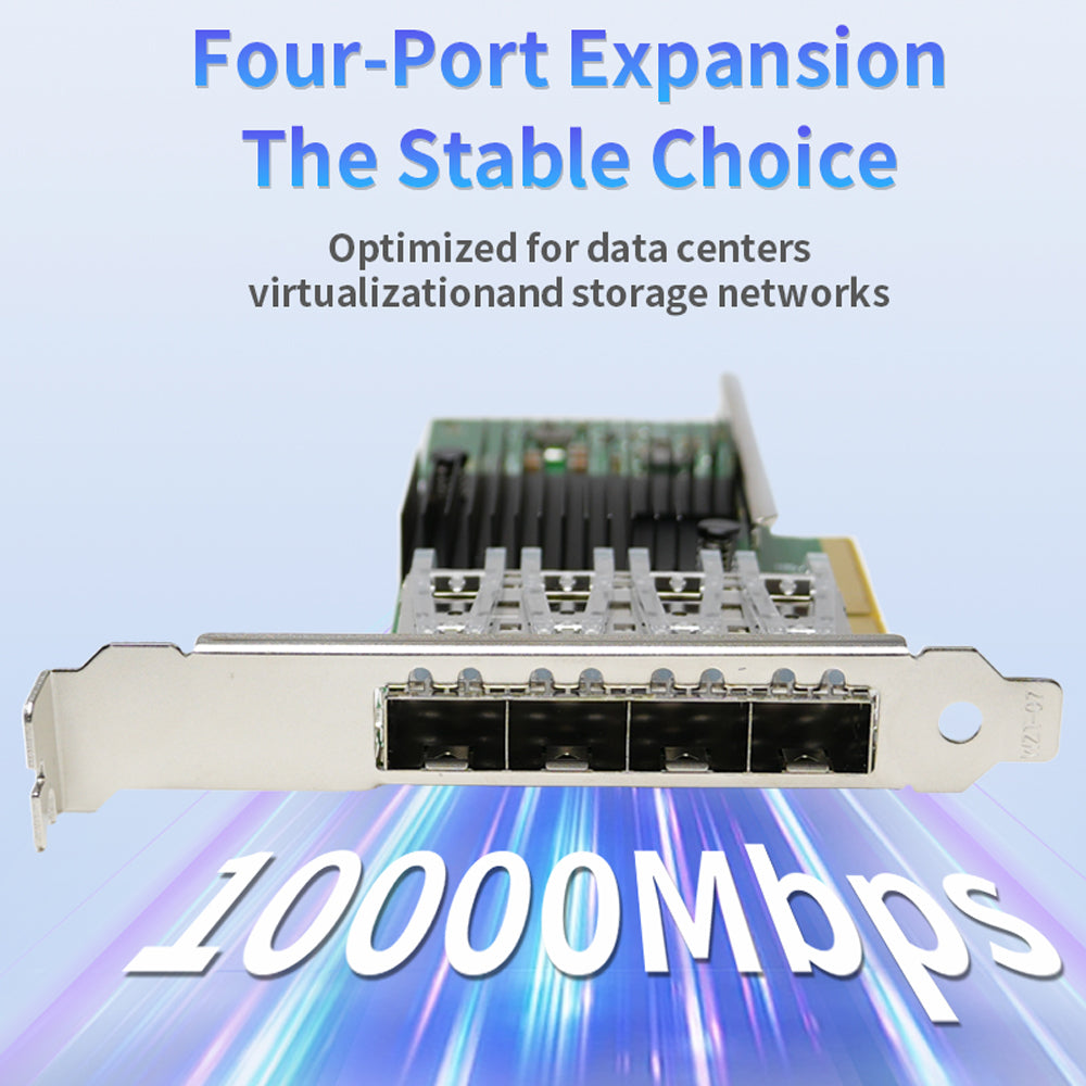 Lekuo network card package contents including adapter card and low-profile bracket accessory