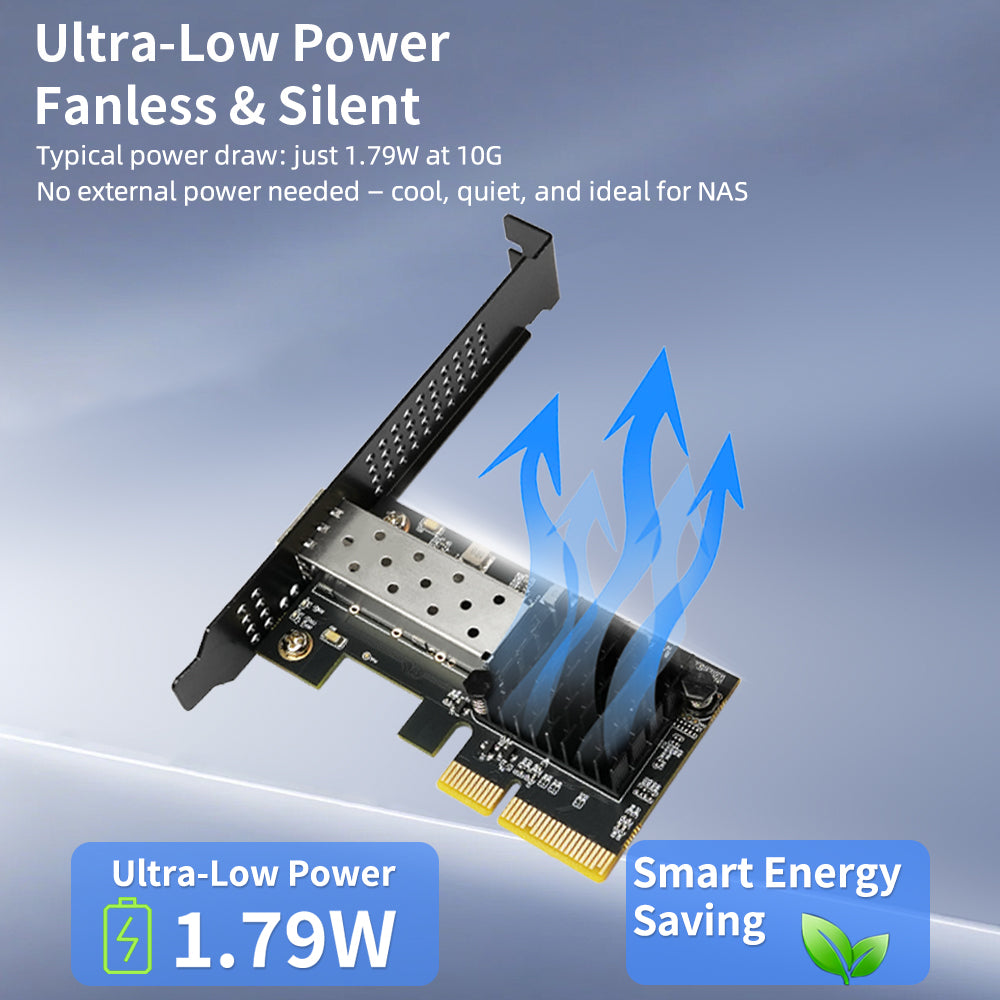 Realtek RTL8127 chipset detail on Lekuo 10G network adapter PCB