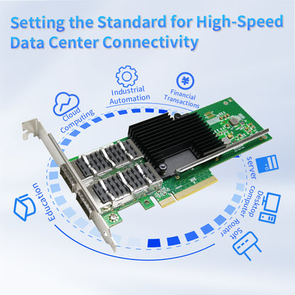 Lekuo 40G network adapter PCIe bracket and mounting hardware