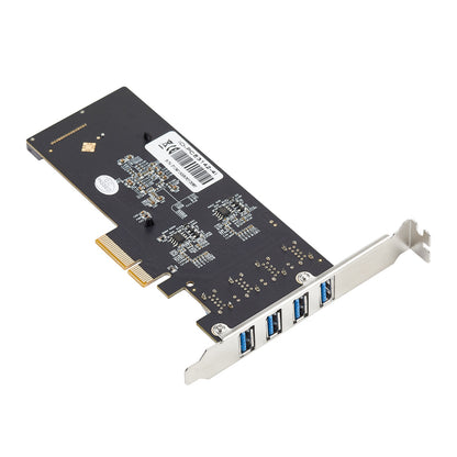 PCIe3.0x4 - 4포트 USB3.2 Gen2 Type-A 호스트 컨트롤러 카드, IO-PCE3142-4I 