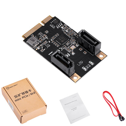 Mini PCI-E to SATA expansion card retail packaging
