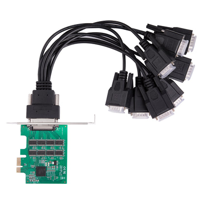 PCIe RS232 Card Installed in Computer Slot