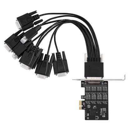 PCIe serial card installed in computer expansion slot