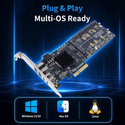 Lekuo PB65MX3 PCIe 4.0 Card Specifications and Dimensions
