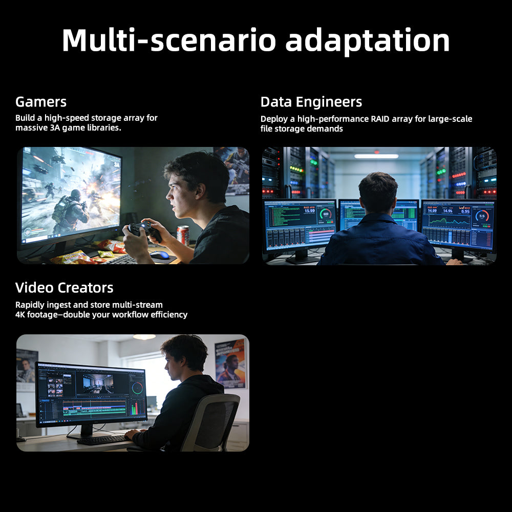 LeKuo USB4 40Gbps - 8ポートSATA拡張カード