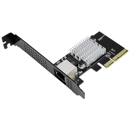 Lekuo 10 Gigabit Ethernet Network Card RTL8127 installed in PCIe x4 slot with RJ45 port for server NAS