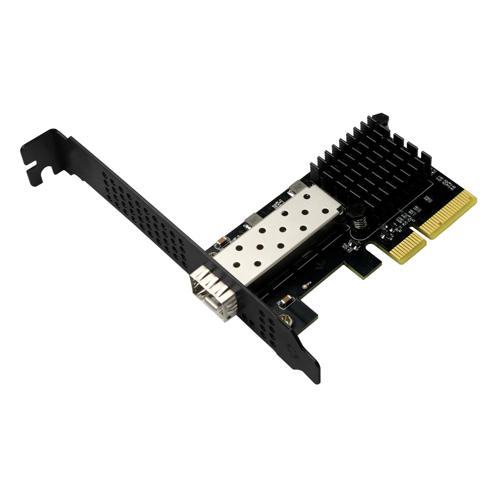 Lekuo 10G PCIe network card with Realtek RTL8127 chipset - front view showing RJ45 port and PCIe bracket