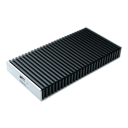 Close-up of Lekuo SSD enclosure USB-C port supporting 40Gbps high-speed data transfer