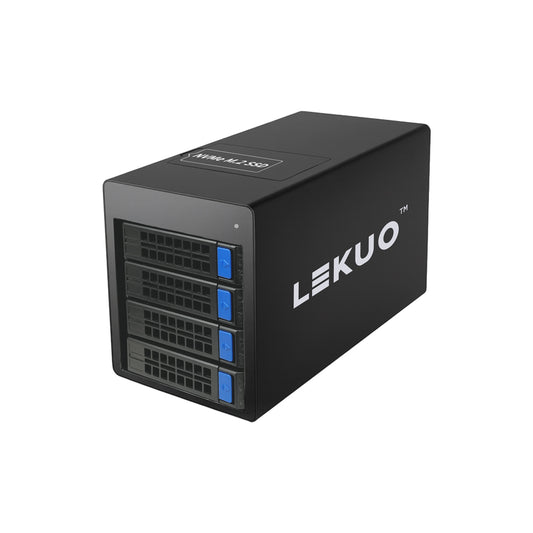 Lekuo USB4/TB3 Hybrid Storage Enclosure，1×NVMe M.2 SSD + 4×SATA HDD