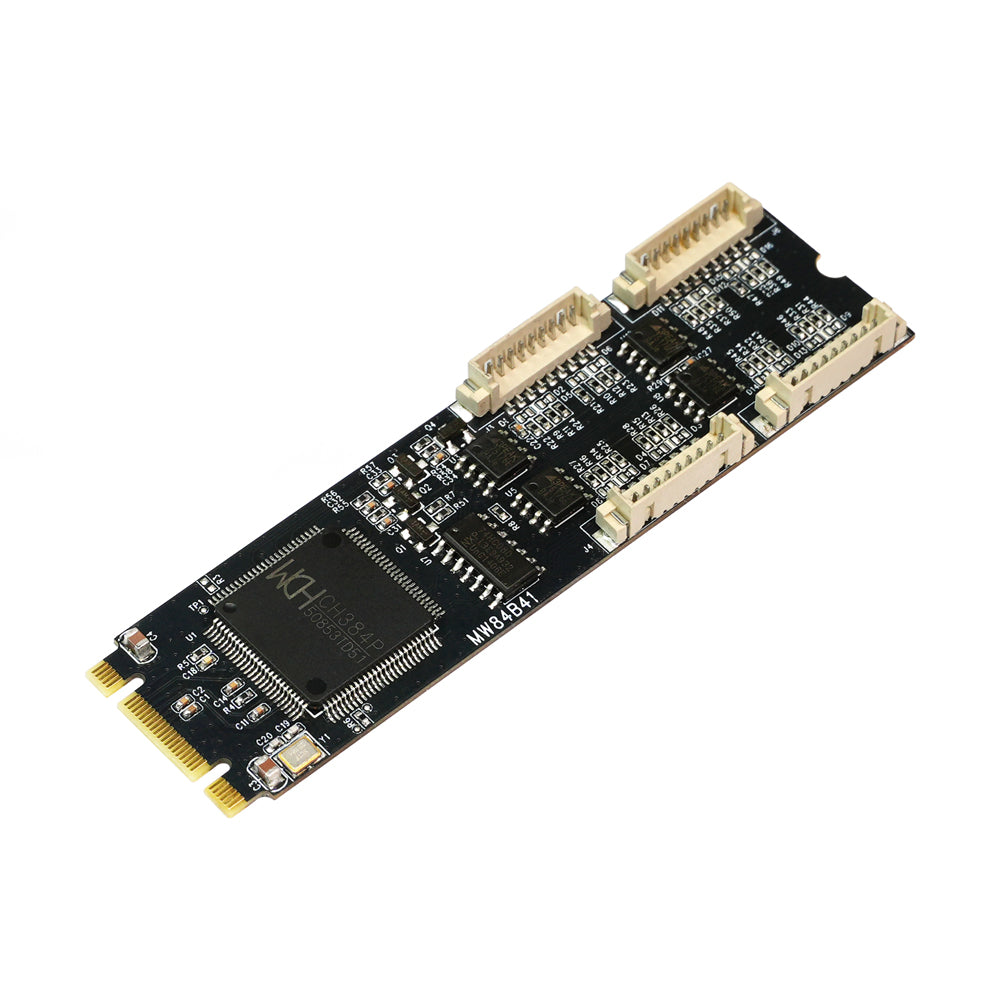 Lekuo M.2 B+M Key 4-Port RS422/RS485 Serial Card, Industrial Multi-Port UART Expansion Adapter for Embedded Systems