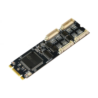 Lekuo M.2 B+M Key 4-Port RS422/RS485 Serial Card, Industrial Multi-Port UART Expansion Adapter for Embedded Systems