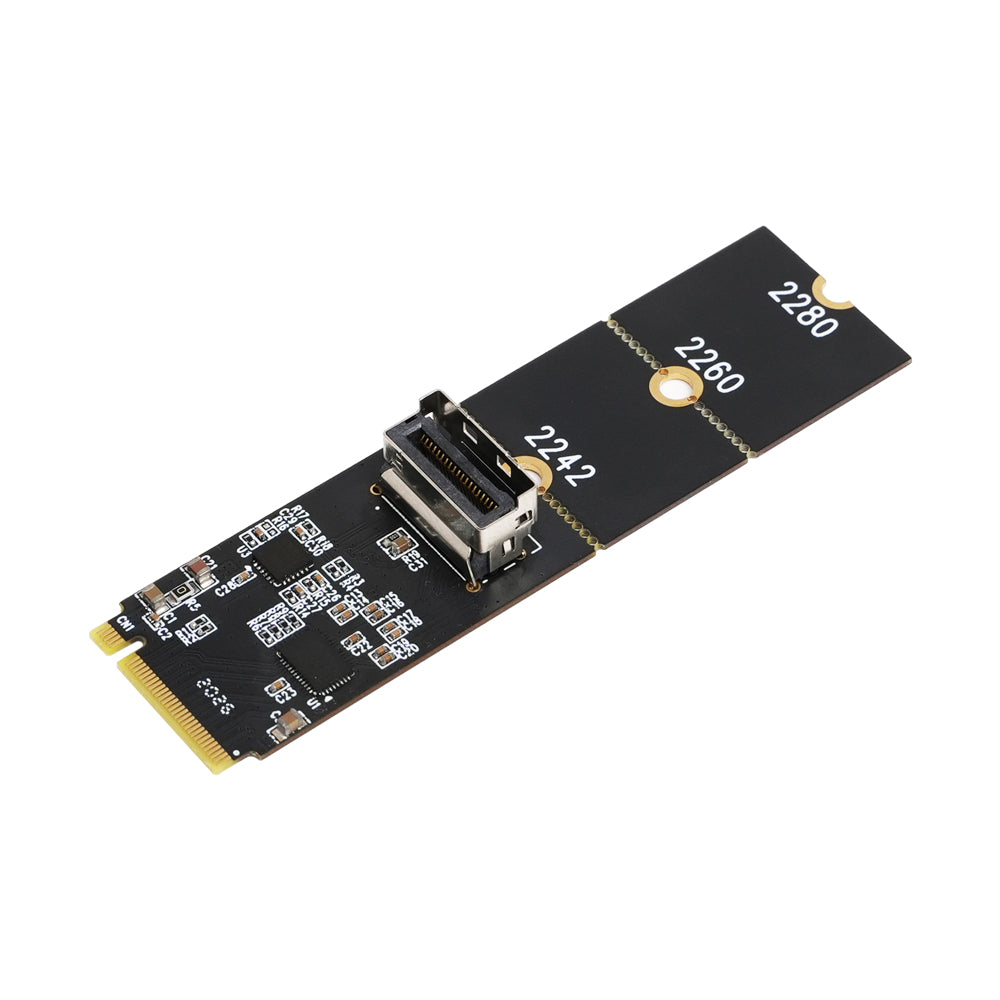 Lekuo M.2 M-Key to MCIO 4i Adapter Card – PCIe 5.0 x4 128Gbps for Server & Workstation