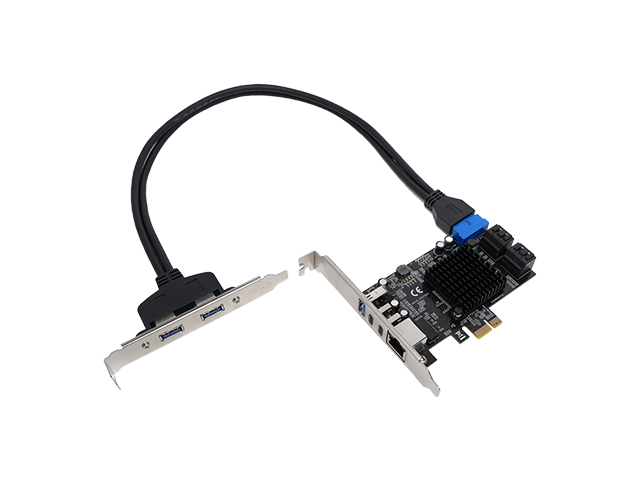 Lekuo SouthBridge Mini PCIe x1 to 10-Port Multi-Function Expansion Card