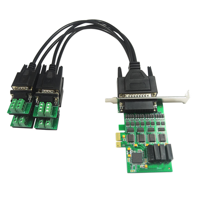 Lekuo 4-Port RS-422/485 PCIe Serial Card with Fan-Out Cable