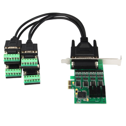 Lekuo 4-Port RS-422/485 PCIe Serial Card with Fan-Out Cable