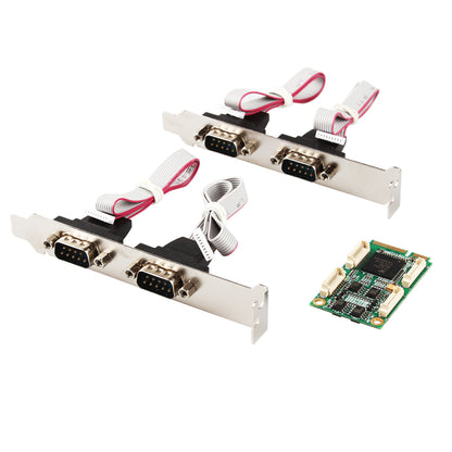 Mini PCIe RS422/485 card installed in computer system