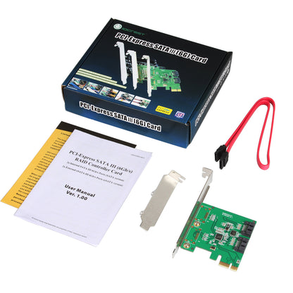 PCIe to 2 Ports SATA6Gb/s RAID Controller Card