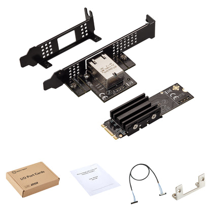 Lekuo M.2 10G network adapter package contents and accessories