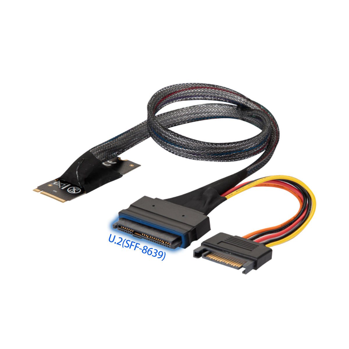 Lekuo M.2 M-key to U.2 SFF-8639 Cable with 15 Pin Female SATA Connector