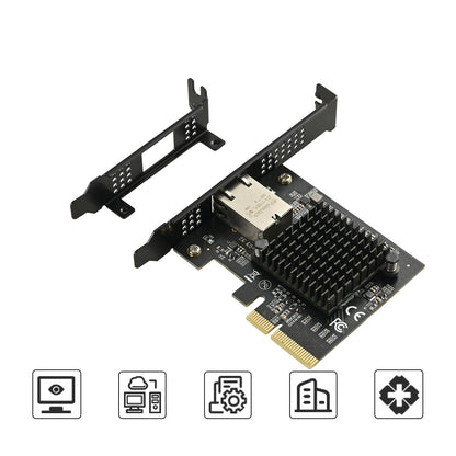 Network card circuit board showing high-quality components