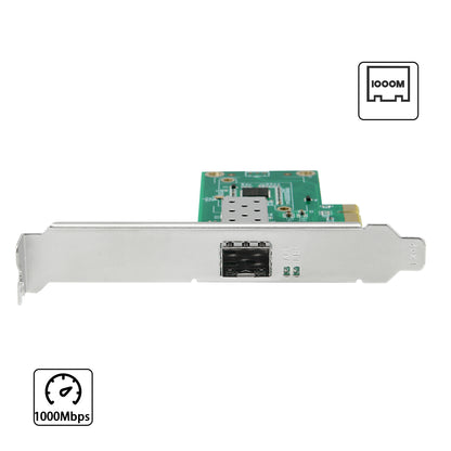 SFP+ port connector on Lekuo Intel210 network adapter