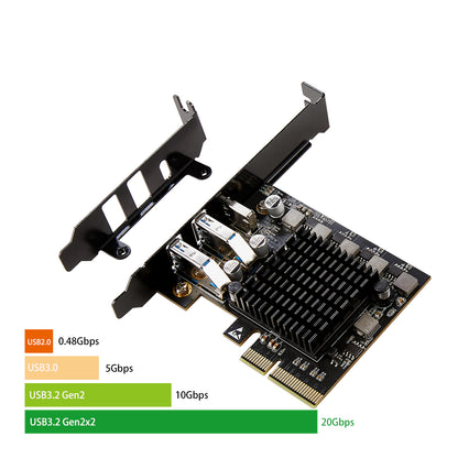 PCI Express x4 to 3 Ports USB3.2 Gen2 Card