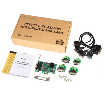 Lekuo 4-Port RS-422/485 PCIe Serial Card with Fan-Out Cable