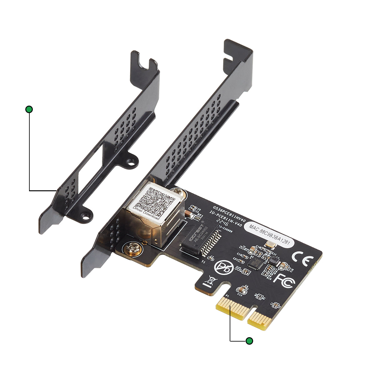 Lekuo 1-Port PCle to 1G Network Card,RTL8111H chip