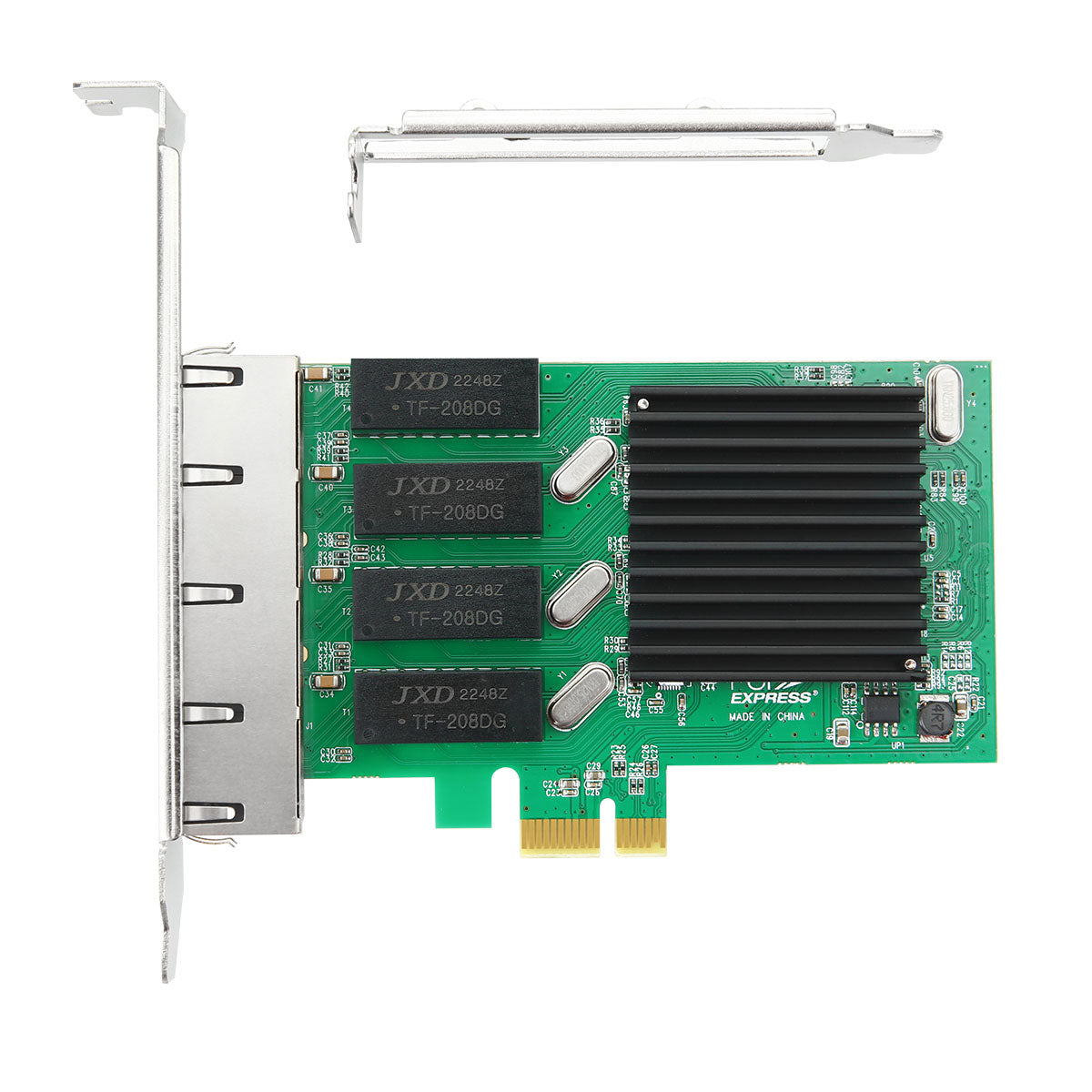Lekuo 4-Port PCle to 1G Network Card,RTL8111H chip