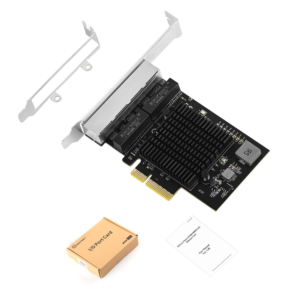 PCIe to 4 Ports 10 /100/1000M/2.5G Ethernet Card