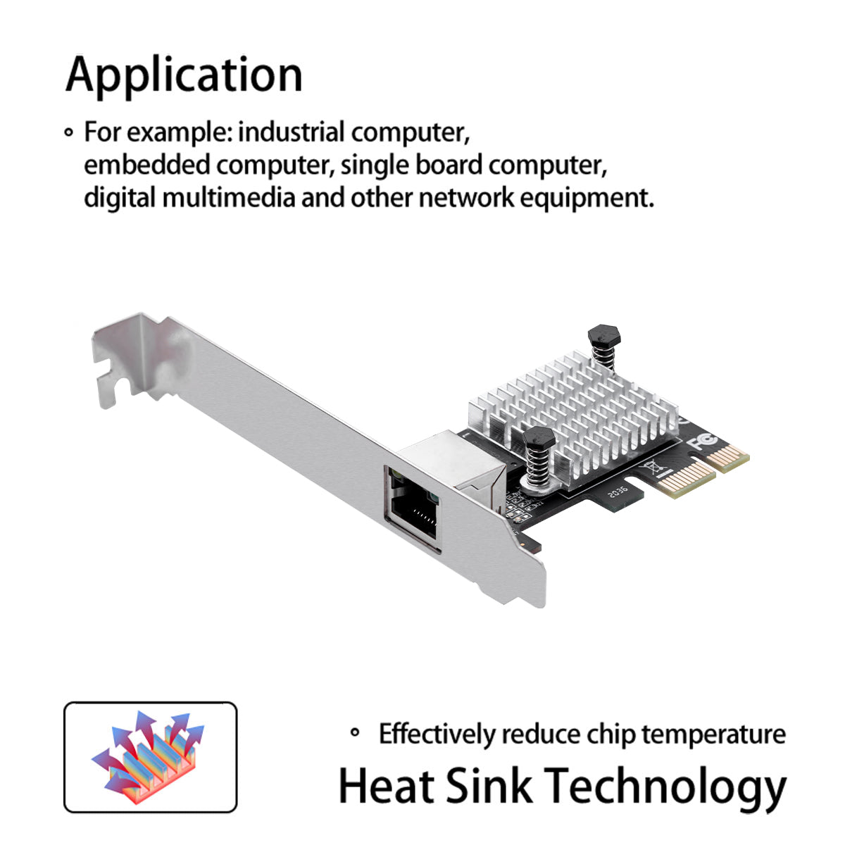 PCIe 2.5G Ethernet Network Card - High Speed Network Adapter