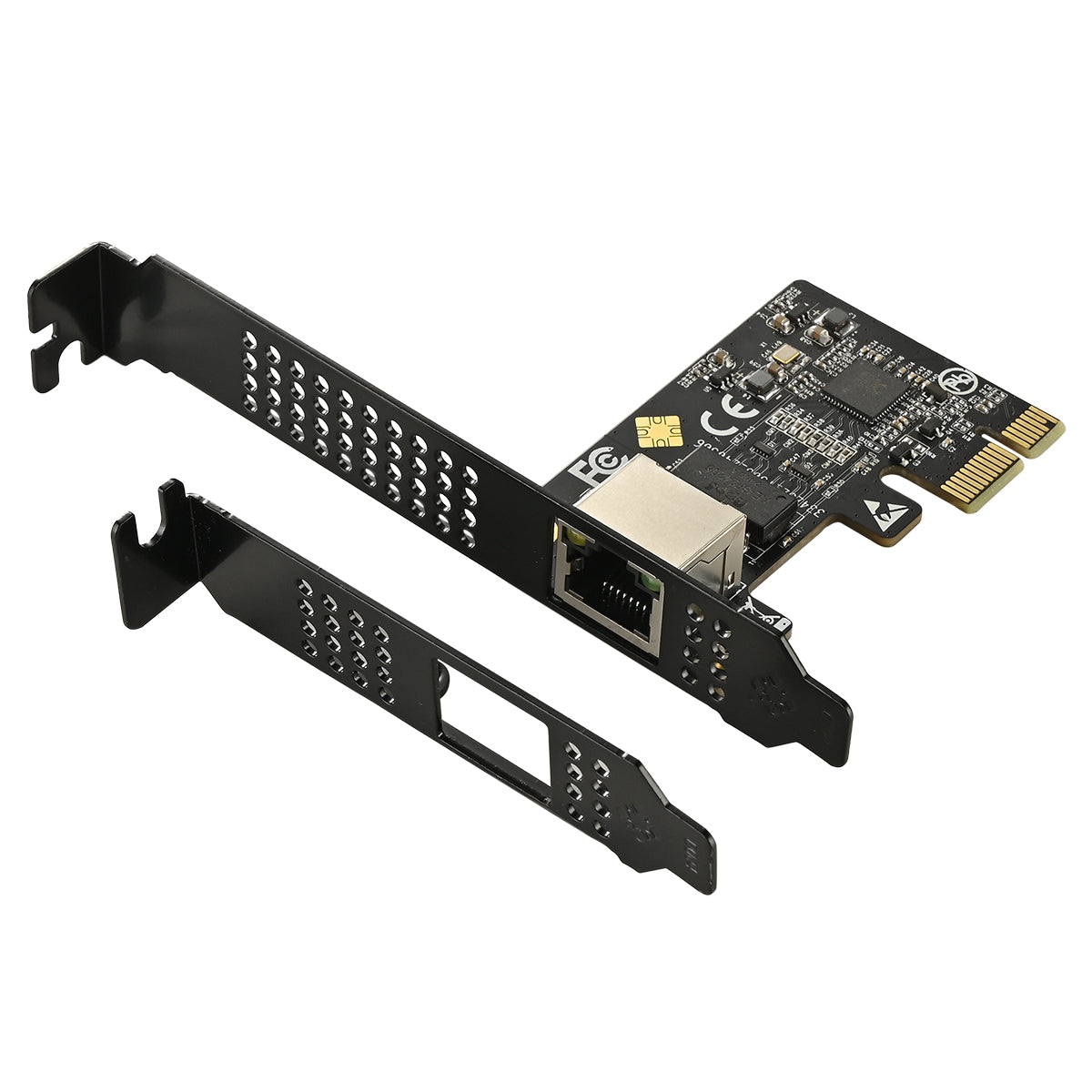 Lekuo PCIe 2.5G 5G Ethernet Network Controller Card Front View