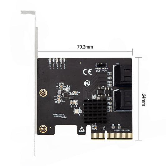 PCIe 2.0 SATA RAID card IO-PCE9236-4IR with 4 ports for storage expansion