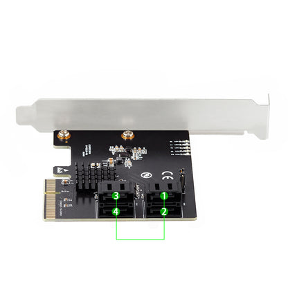 Lekuo 4-Port PCIe SATA 6G RAID Card