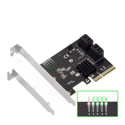 Lekuo 4-Port PCIe SATA 6G RAID Card