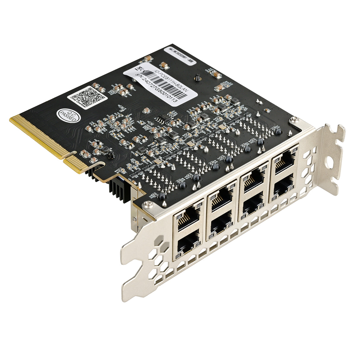 Low profile bracket included with 8-port Gigabit network card