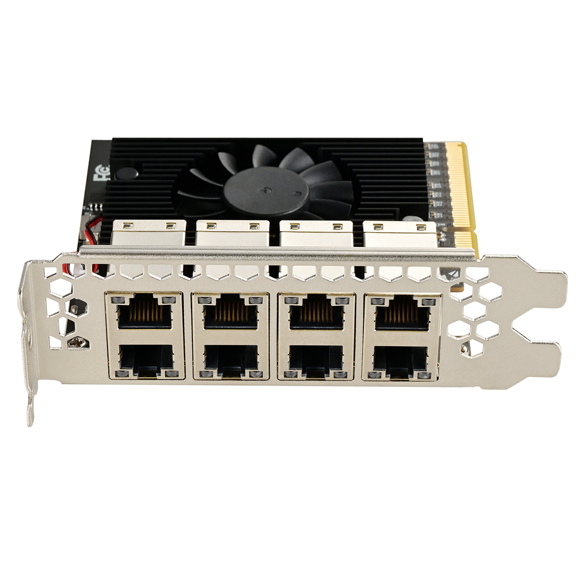 PCIe connector and 8 Ethernet ports on network expansion card
