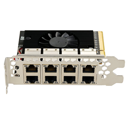 PCIe connector and 8 Ethernet ports on network expansion card