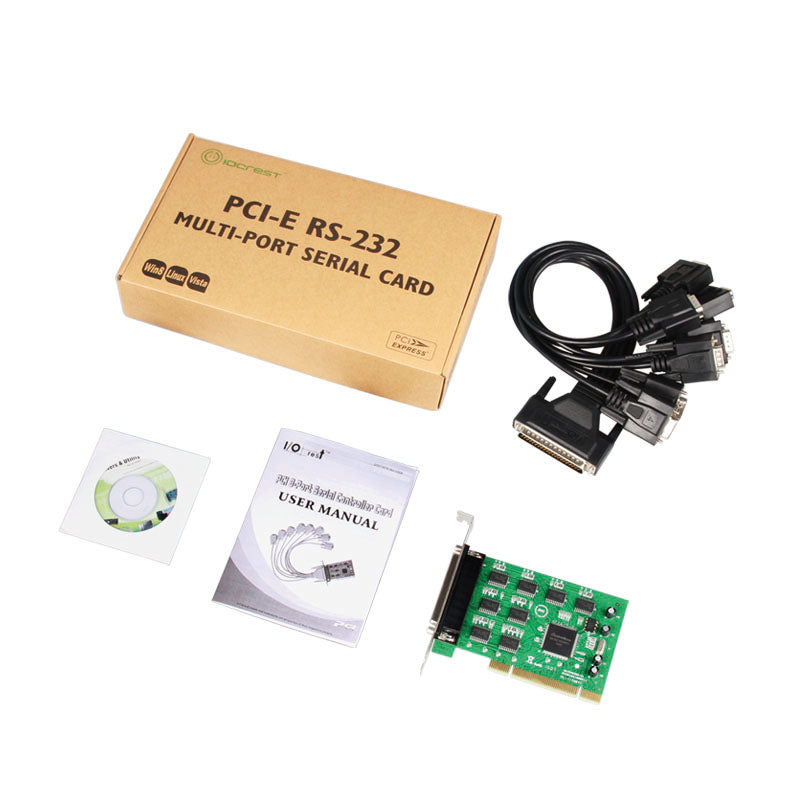 Lekuo 8-Port RS-232 PCI Serial Card with Fan-Out Cable