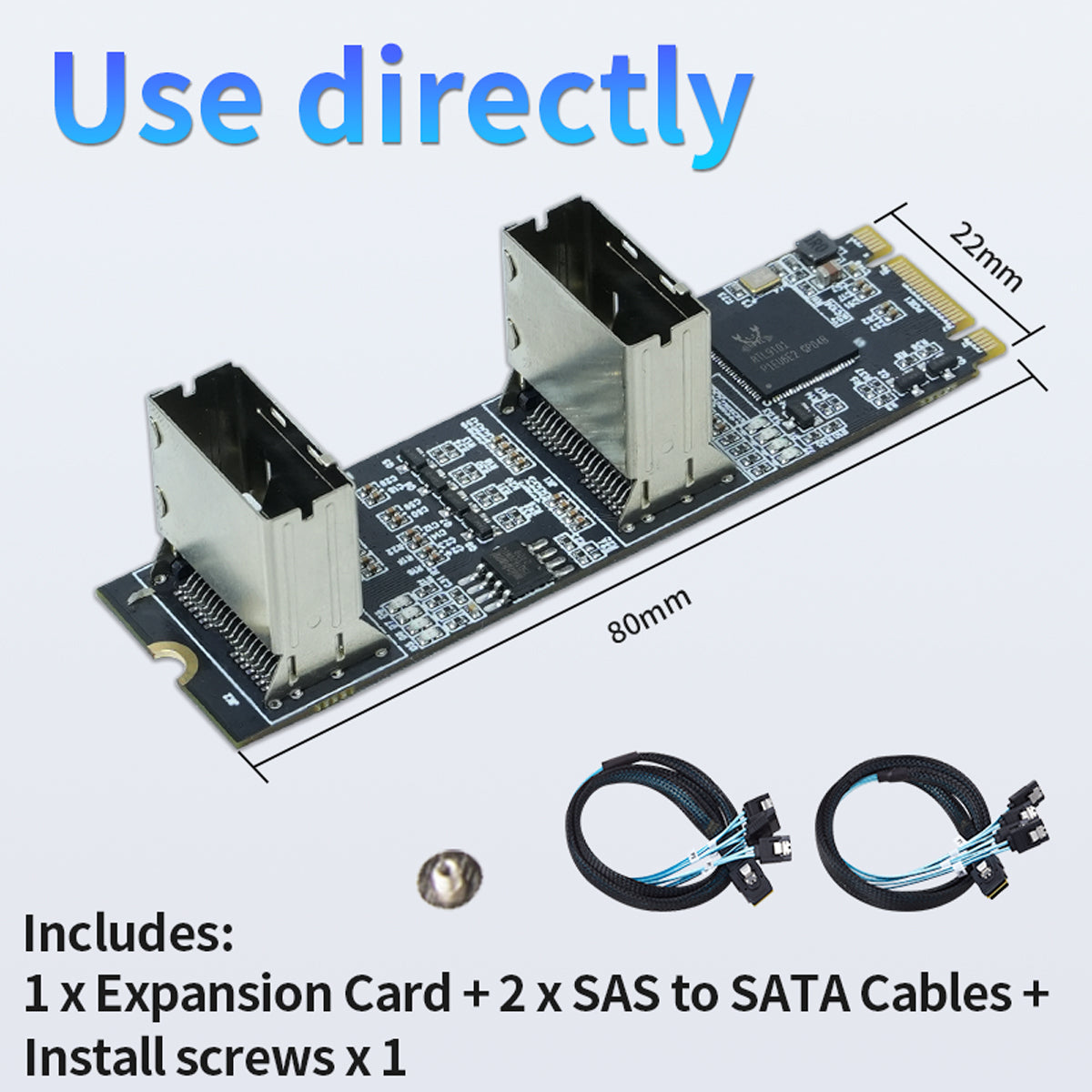 Lekuo 8-Port M.2 PCIe 3.0 SATA Expansion Card