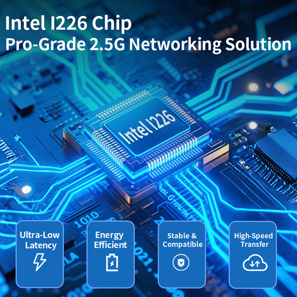 Lekuo 4-Port PCIe 2.5G Network Card, Intel I226