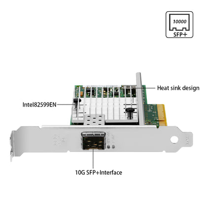 PCle x8 to 1 Port SFP+10G Ethernet Network Card