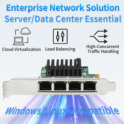 Lekuo PCIe network card - side profile showing low-profile bracket and compact design