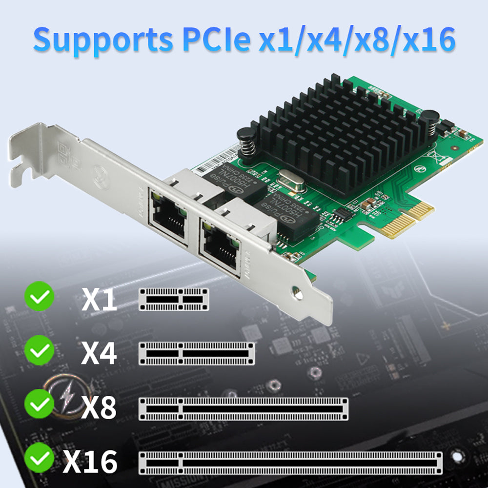 Lekuo Network Card with Low Profile Bracket Included