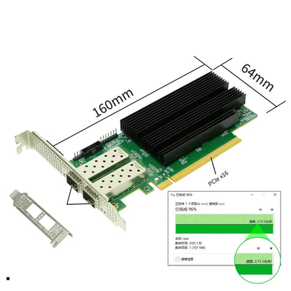 PClex16 to 2 Port 25G SFP28 Ethernet Network Adapter，PM82F21