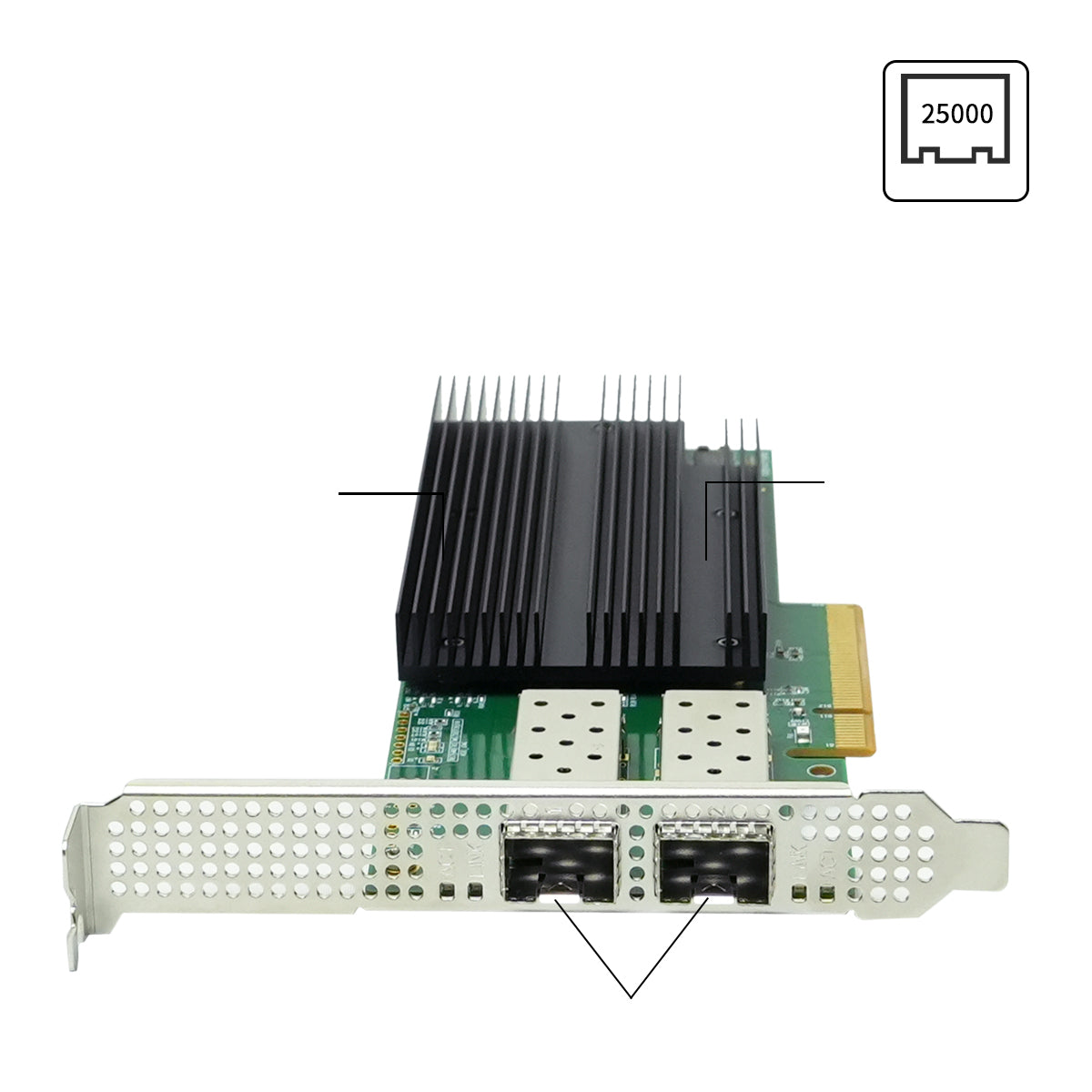 Dual SFP28 ports on 25G Ethernet network adapter