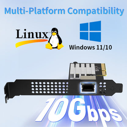 Lekuo 10G NIC side profile - low-profile PCIe network card design for compact servers