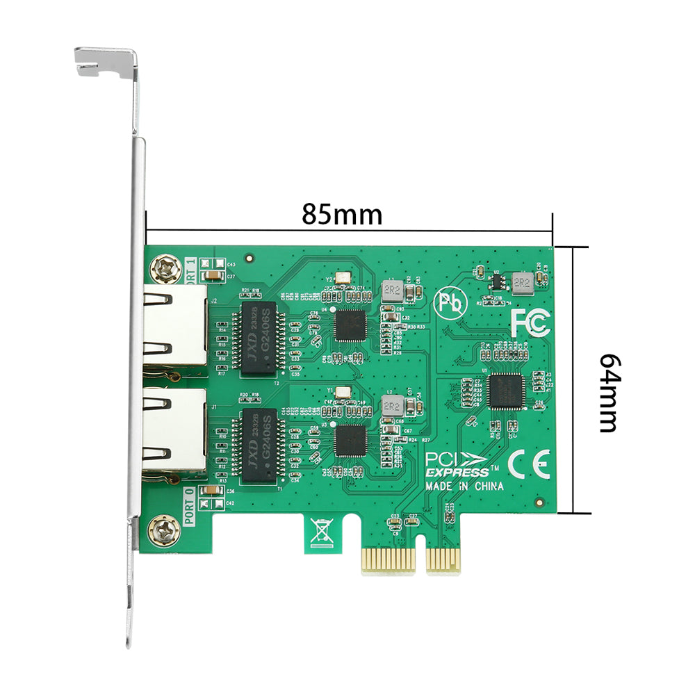 Lekuo 2 Port PCle to 1G Network Card,RTL8111 chip - Image 3
