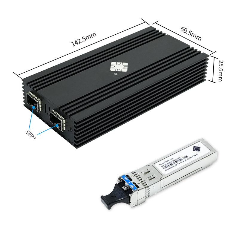 Lekuo 2-Port SFP+ USB 10G Network Card,Intel 82599ES chip